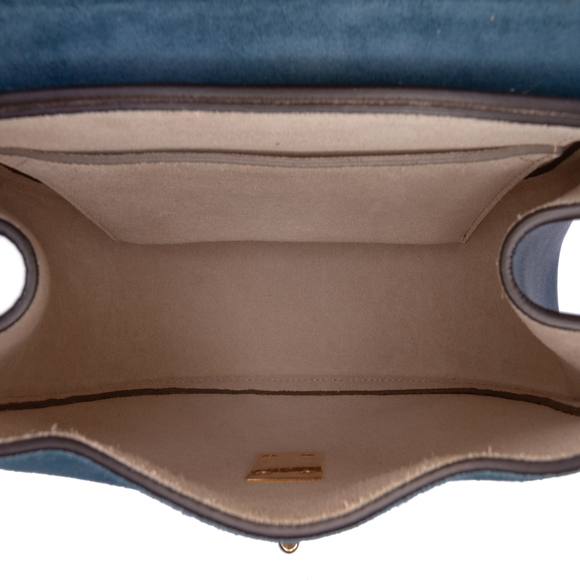 Pre-Loved Chloé Small Suede and Calfskin Drew Crossbody - Picture 4 of 12